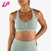 zip front sports bra